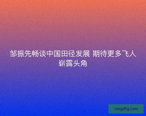邹振先畅谈中国田径发展 期待更多飞人崭露头角